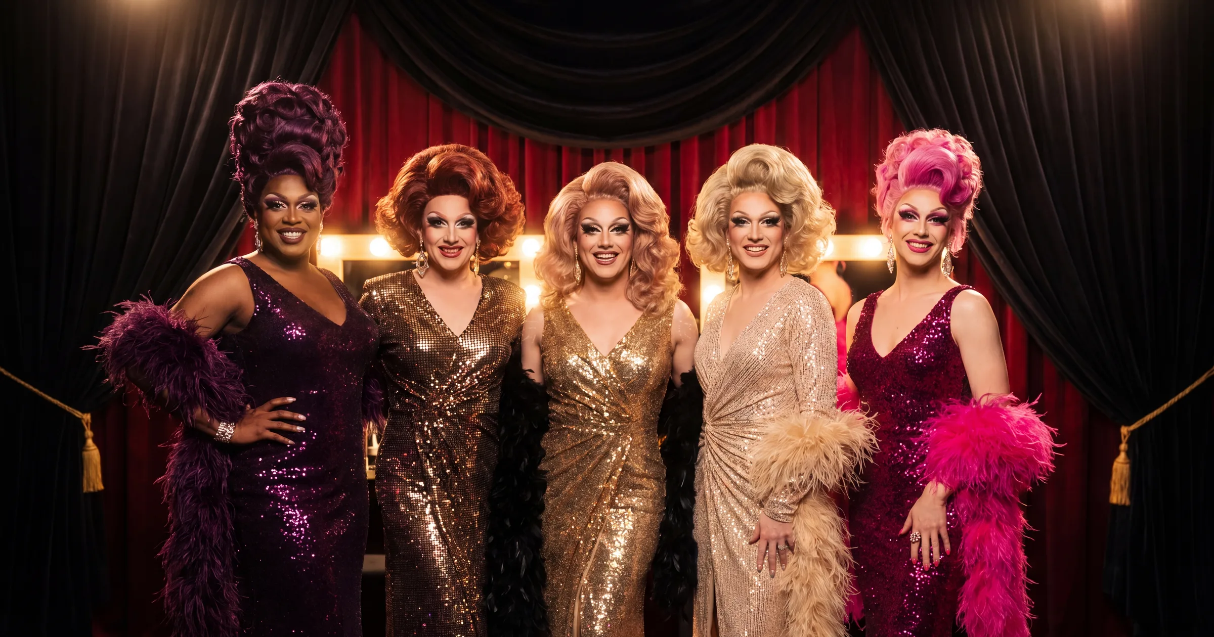 Dungeon and Drag-ons queen leading a tour through Northbridge at night